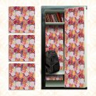 School Locker Magnetic Wallpaper - Pack of 3 Sheets - (Flowers) (vg 027)
