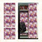 School Locker Magnetic Wallpaper - Pack of 3 Sheets - (Flowers) (vg 029)