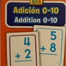 School Zone Bilingual Spanish English Addition (Adicion) Facts 0-10 Flash Cards Grades 1-2