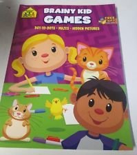 School Zone Brainy Kid Games Got-to-Dots, Mazes, Hidden Pictures