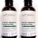Skin Nutrition Botanical s - Tea Tree Oil + Salicylic Acid Balancing Face Wash 4oz (118ml) Set
