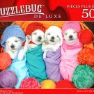 Sleeping Newborn Pups - 500 Pieces Deluxe Jigsaw Puzzle