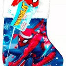 Spider-Man - (Mini Size) 8_ Printed Satin Christmas Stocking Plush Cuff Spider-Man - (Mini Size) 8_ Printed Satin Christmas Stocking Plush Cuff