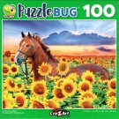 Sunflowers Stallion - 100 Pieces Jigsaw Puzzle
