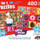 The Baker _ I Love Donuts - Total 480 Piece 2 in 1 Jigsaw Puzzles