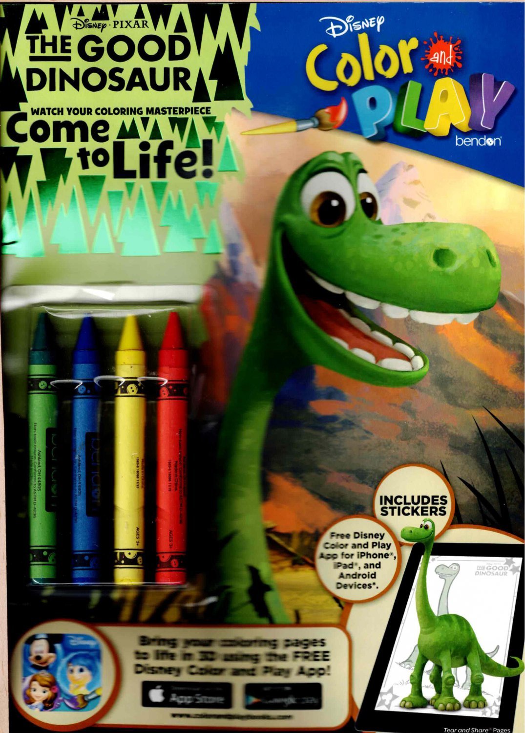 The Good Dinosaur - Coloring & Activity Book - Color and Play Includes Stickers