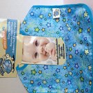 Tidy Turtle Easy Wipe Bib (blue and star