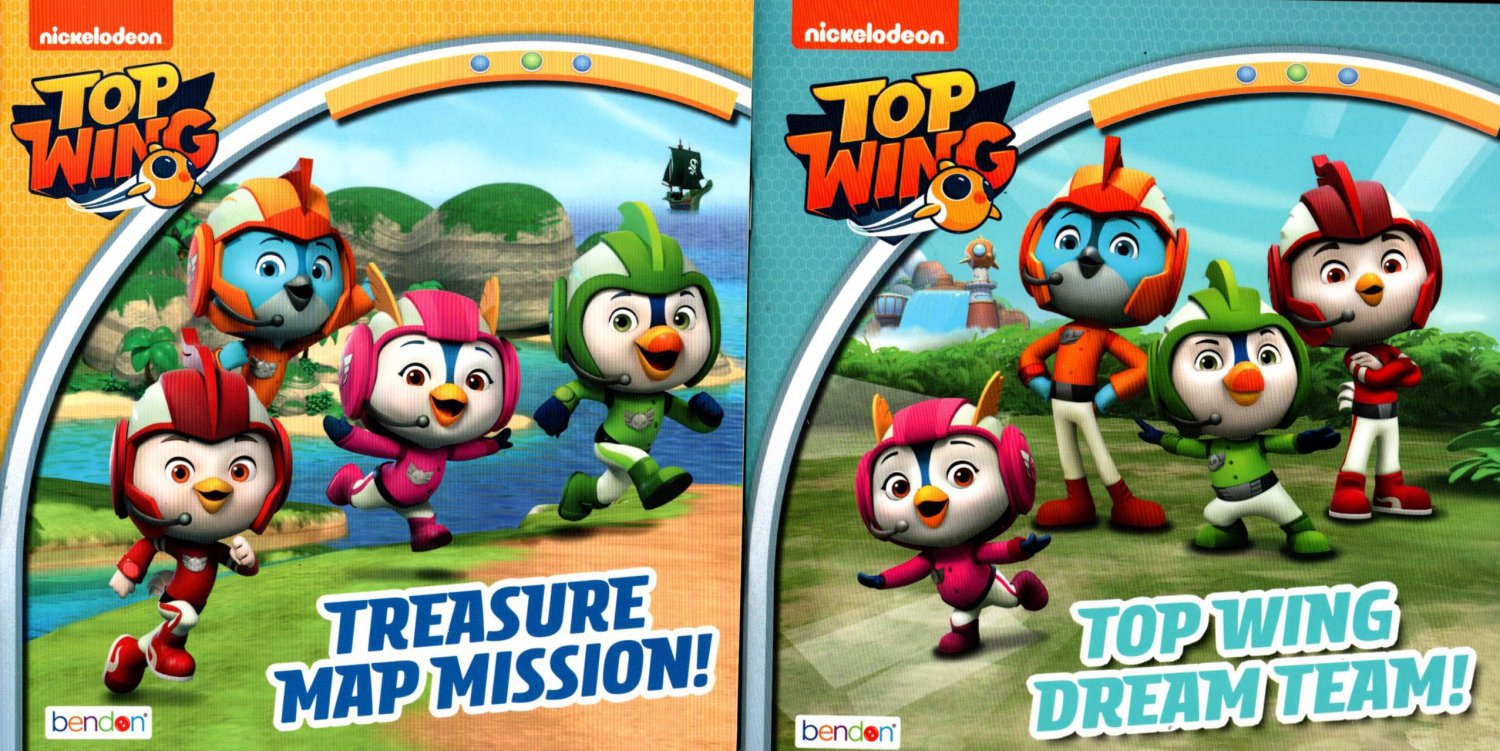 Top Wing Treasure Map Mission, Top Wing Dream Team - Children's Book (Set of 2 Books)