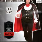 Vampire Costume True Vamp Black Halloween Party Size Adult Plus Men Vampire Costume True Vamp Black Halloween Party Size Adult Plus Men