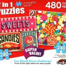 Vintage Candy Signs _ Colorful Candies - Total 480 Piece 2 in 1 Jigsaw Puzzles Vintage Candy Signs _ Colorful Candies - Total 480 Piece 2 in 1 Jigsaw Puzzles