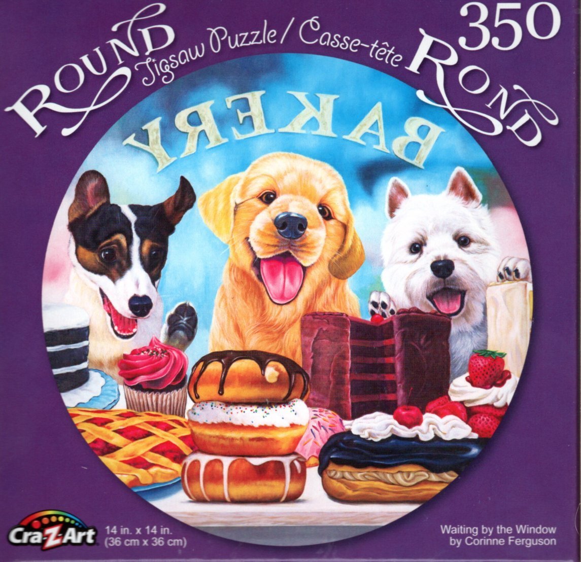 Waiting by the Window by Corine Ferguson  - 350 Piece Round Jigsaw Puzzle