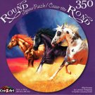 Wild Horses by Lorenzo Tempesta - 350 Piece Round Jigsaw Puzzle