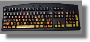 COMPUTER KEYBOARD  DESKTOP/  LAPTOP  SKINS  FLAMES