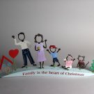 FAMILY MATTERS " FAMILY IS THE HEART  OF CHRISTMAS"  STAND  KIT COMES WITH  4  FIGUERES