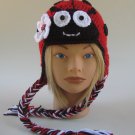 Ladybug Beanie Hat Handmade Crochet Toddler 1-4