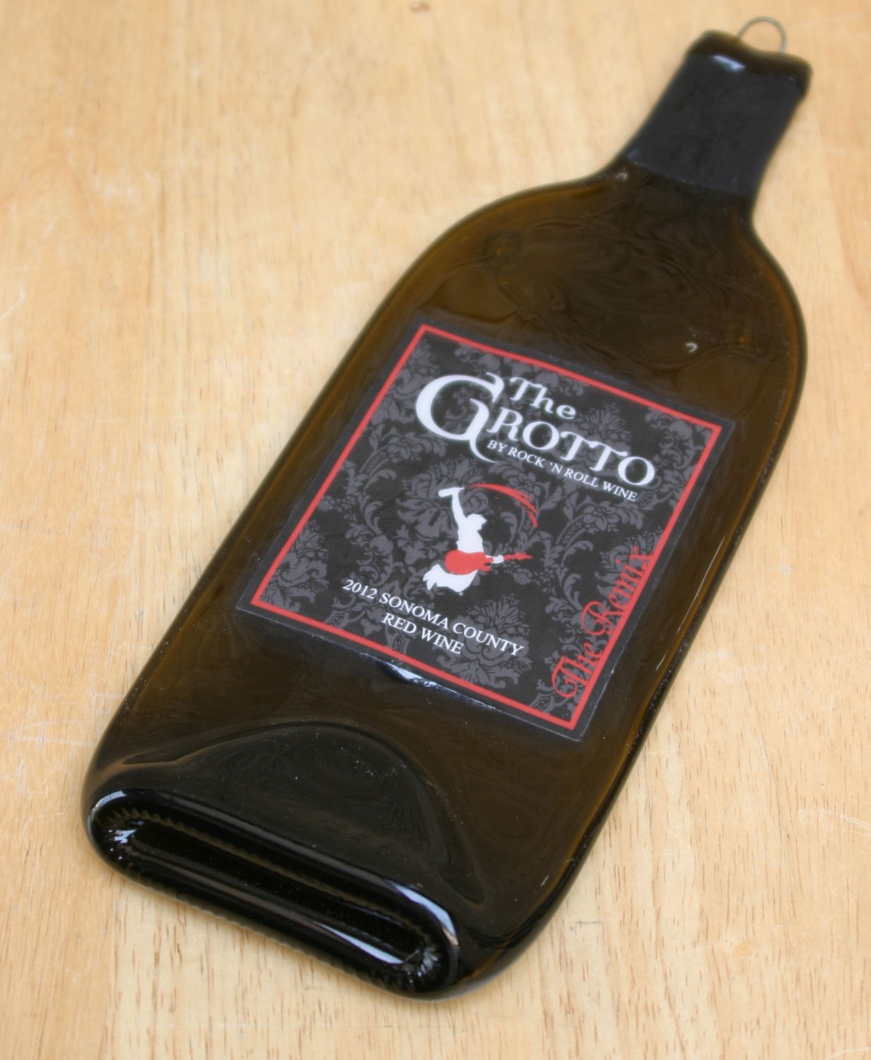 The Grotto Wine bottle Flattened (slumped) Liqueur/wine bottle