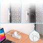 10Ft Extension Cord with Multiple Outlets,Flat Plug Power Strip Surge Protector with 10 Ft Long Cord