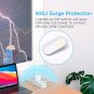 10Ft Extension Cord with Multiple Outlets,Flat Plug Power Strip Surge Protector with 10 Ft Long Cord