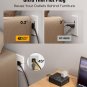 10Ft Extension Cord with Multiple Outlets, Flat Plug Power Strip Surge Protector with Long Cord