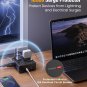 10Ft Extension Cord with Multiple Outlets, Flat Plug Power Strip Surge Protector with Long Cord