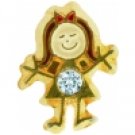 Little Girl with CZ Tummy Charm
