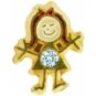 Little Girl with CZ Tummy Charm