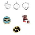 Dog Mom Charm Locket Set