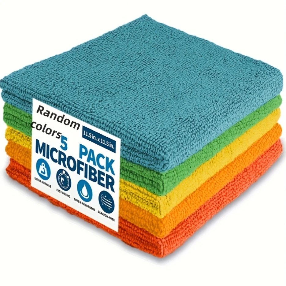 5Pcs, Microfiber Cleaning Cloth, Cleaning Towels - CODE : EP109441