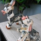 Mid century, black and white donkey, salt & pepper shakers, Japan  100