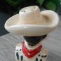 Vintage Novelty Ceramic Smoking Cowboy Bust and Hat Salt & Pepper Shakers Japan 104