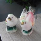 Vintage Colorful Bird  Couple Salt & Pepper Shakers Japan 106