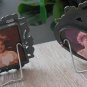 Two small Pewter Frames with Dried Flowers Square and Heart Shaped  128