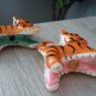 Vintage Japan MCM Colorful Striped Tiger Cats Salt Pepper Shakers  137