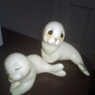 Vintage Mom & Baby Seal Pup Figurine Set Oxford Mexico   159