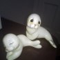 Vintage Mom & Baby Seal Pup Figurine Set Oxford Mexico   159