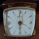 Vintage Linden Travel Alarm Clock Japan Brown Leather Case   172