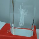 3-D Laser Etched Glass  Fairy Queen Crystal Cube 175