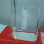 3-D Laser Etched Glass  Fairy Queen Crystal Cube 175