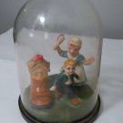 Vintage Old Woman Who Lived in a Shoe Bone China Miniature Figurines in Globe 176