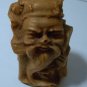 Collectible Tiny Old Asian Man Figurine with Staff and Fan  180