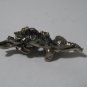 Miniature Three Pewter Owls Sitting on a Branch Figurine   183