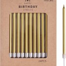 PHD CAKE Gold Long Thin Metallic Birthday Candles, Cake Candles, Birthday Parties,