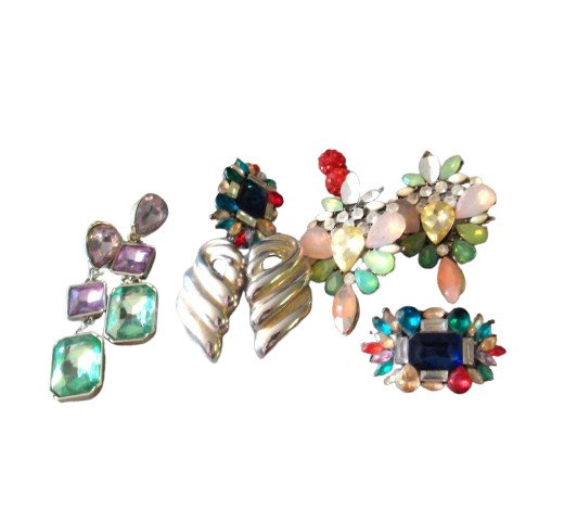 Elevate Your Look with Pre-Owned Five Set Earring Lot Costume Jewelry