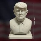 1pc Donald Trump 3D Printed Bust Statue - Patriotic Collectible Desktop Decor