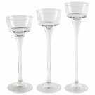 24 Set  Luminessence Long-Stem Glass Tealight Candleholders party Restaurant