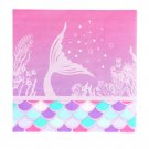 12-Packs Mermaid birthday party supplies Napkins  6.5x 6.5 inches