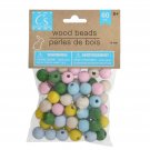 New 4 Lot Easter Pastel Wooden Beads, 60-ct. 240 Beads altogether! 15 mm, Crafts