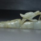118g Chinese Antique Qing Dynasty Hetian Jade Bird Beast Figurines