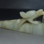 118g Chinese Antique Qing Dynasty Hetian Jade Bird Beast Figurines