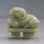 Antique Hand-Carved Jade Sheep Beast Figurines Statues